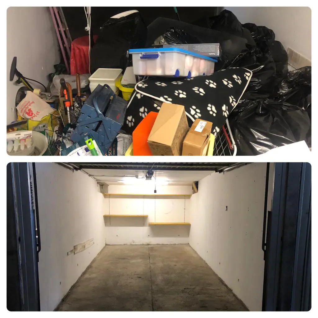 Entrümpelung Garage vorher und nachher