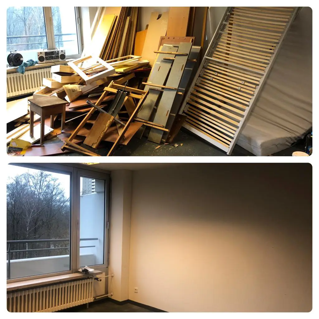 Entrümpelung Zimmer vorher und nachher